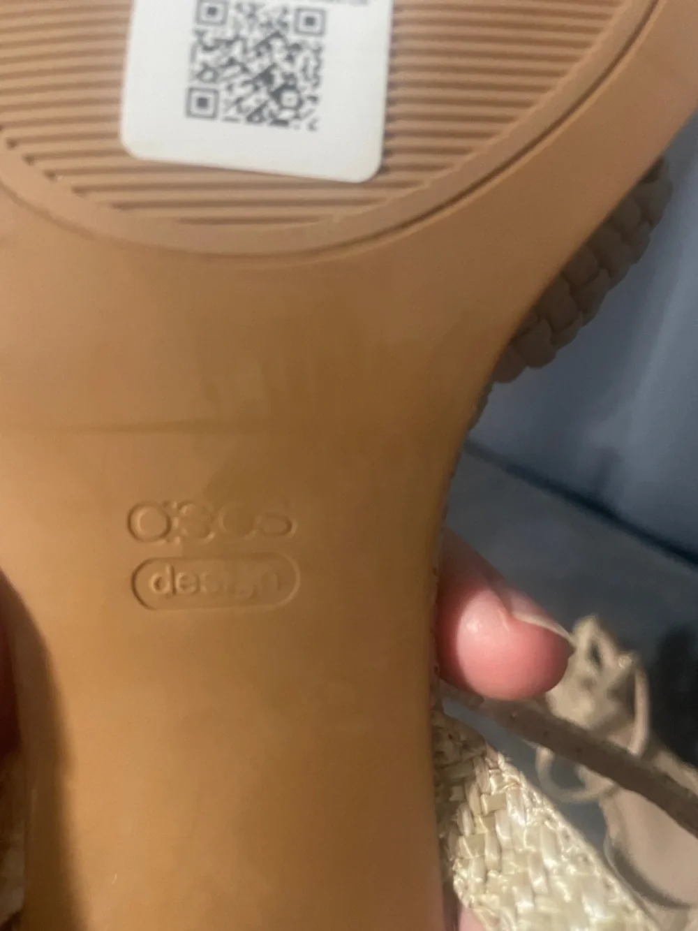ASOS Tan Woven Knot Ankle-Strap Sandals - Picture 6 of 6